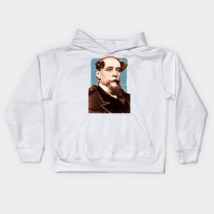 Victorian Writer Charles Dickens illustration Kids Hoodie